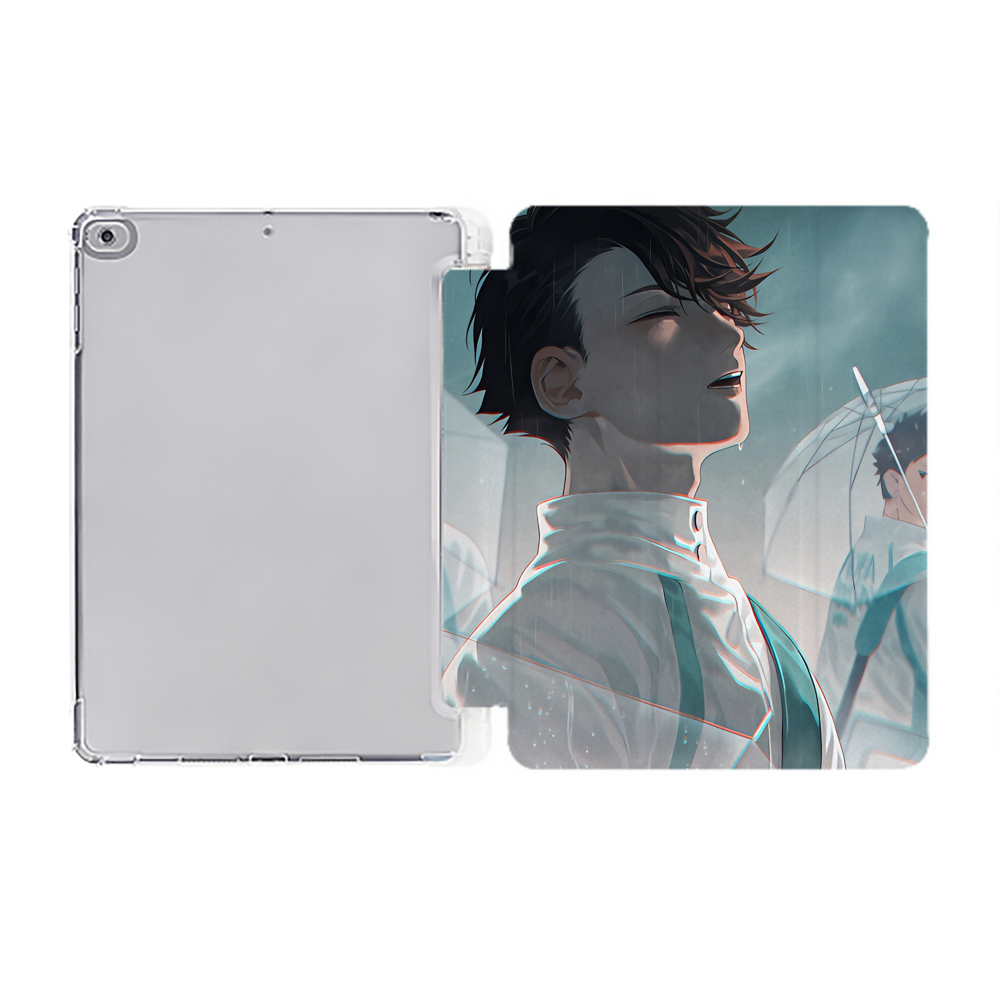 （画像用） ハイキュー!! Haikyu!! IPad ケース ペン収納付き 三つ折りスタンド PUレザー×シリコン 対応機種9.5/10.5/10.9インチ